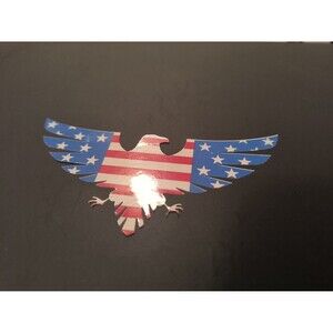 AmericaUnited States Flag Bald Eagle Vinyl Decal Sticker Waterproof (Pack of 2)